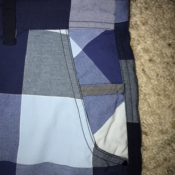 Lululemon Athletica Men's Checkered Shorts - Blue and Gray - Picture 2 of 5